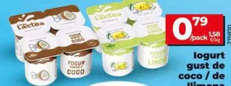 Dia Lactea - Yogur Sabor A Coco/ A Limon 