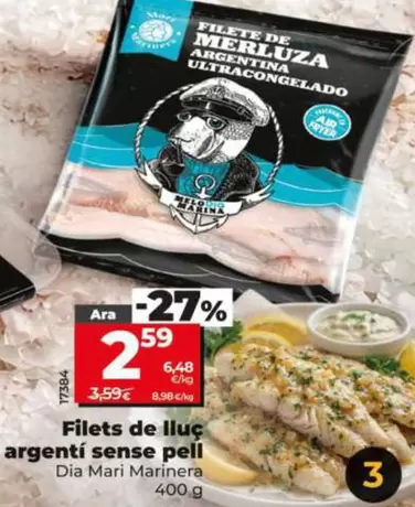 Dia Mari Marinera - Filetes De Merluza Argentina Sin Piel