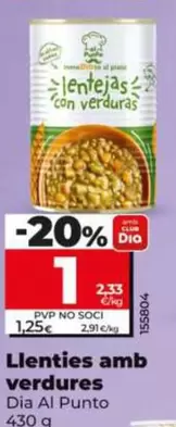 Dia Al Punto - Lentejas Con Verduras