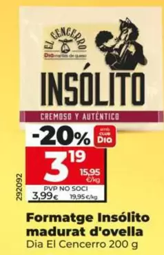 Dia El Cencerro - Queso Insólito Curado De Oveja