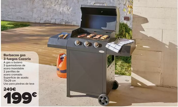 Barbacoa Gas 3 Fuegos Cazorla