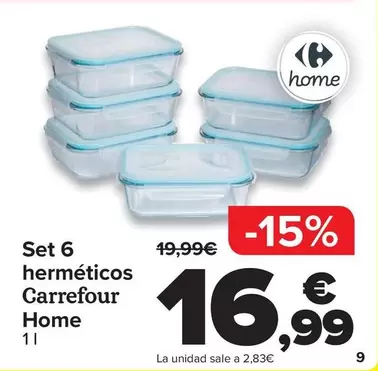 Carrefour Home - Set 6 Hermeticos 