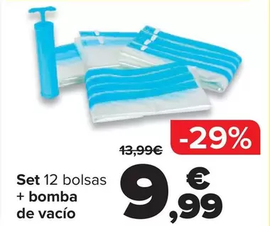 Set 12 Bolsas + Bomba De Vacío