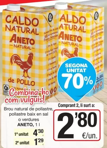 Aneto - Brou Natural De Pollastre, Pollastre Baix En Sal O Verdures