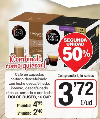 Dolce Gusto - Café En Cápsulas Cortado Descafeinado Con Leche Descafeinado