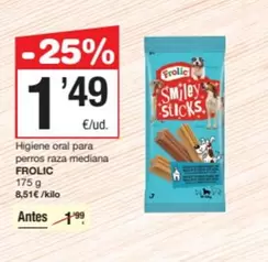 Frolic - Higiene Oral Para Perros Raza Mediana