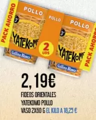 Yatekomo - Fideos Orientales Pollo