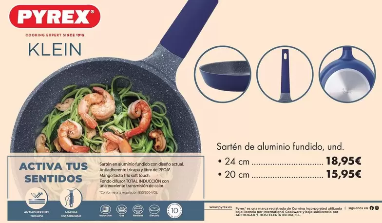 Pyrex - Sarten De Aluminio Fundido 