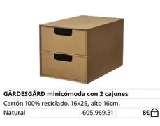 Garcíasgard Minicómoda Con 2 Cajones