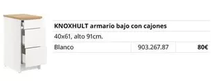 Blanco - Armario Bajo Con Cajones