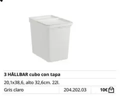 Claro - 3 Hallbar Cubo Con Tapa