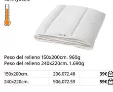 Peso Del Relleno 150x200cm.