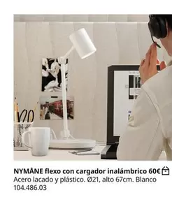Blanco - Nyman Flexo Con Cargador Inalambrico