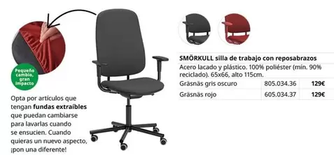 Impacto - Smorkull Silla De Trabajo Con Reposabrazos