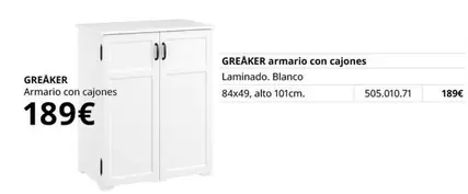 Blanco - Armario Con Cajones