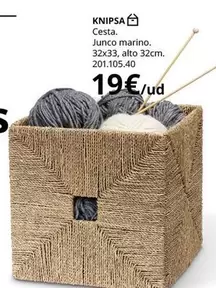 Cesta. Junco Marino. 32x33, Alto 32cm