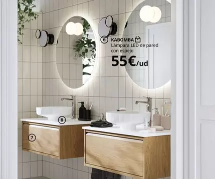 Lámpara Led De Pared Con Espejo