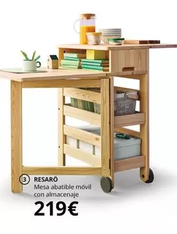 Finca Resalso - Mesa Abatible Móvil Con Almacenaje