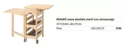 Mesa Abatible Móvil Con Almacenaje