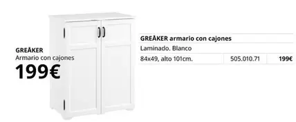 Blanco - Armario Con Cajones