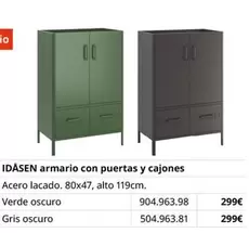 Idásen Armario Con Puertas Y Cajones