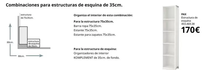 esquina - Combinaciones Para Estructuras De Esquina De 35cm