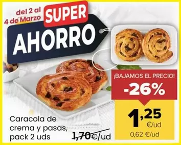 Caracola De Crema Y Pasas