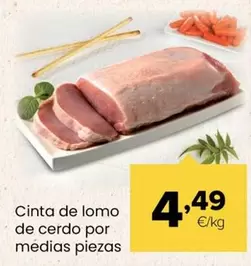 Cinta De Lomo De Cerdo Por Medias Piezas