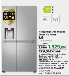 LG - Frigorifico Americano Total No Frost