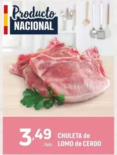 Chuleta De Lomo De Cerdo
