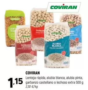 coviran - Lenteja Rapidía, Alubia Blanca, Alubia Pinta, Garbanzo Castellano O Lechoso Extra