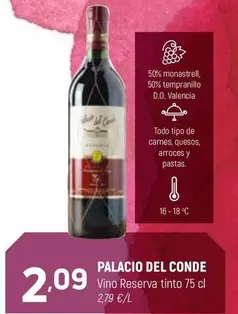 Palacio del Conde - Vino Reserva Tinto