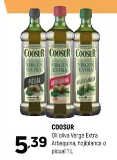 Coosur - Oli Oliva Verge Extra Arbequina, Hojiblanca O Picual