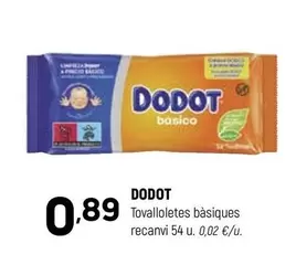 Dodot - Tovalloletes basiques Recanvi