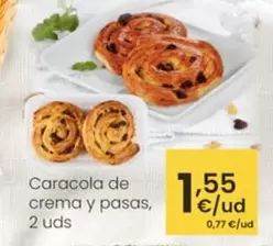Caracola De Crema Y Pasas