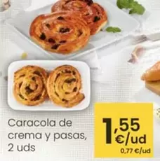 Caracola De Crema Y Pasas