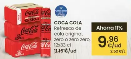 Coca-Cola - Refresco De Cola Original, Zero O Zero Zero