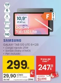 Samsung - Galaxy Tab S10 Lite 6+128