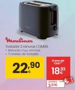 Moulinex - Tostador 2 Ranuras LT2M08 