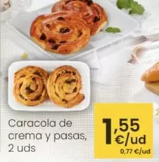 Caracola De Crema Y Pasas