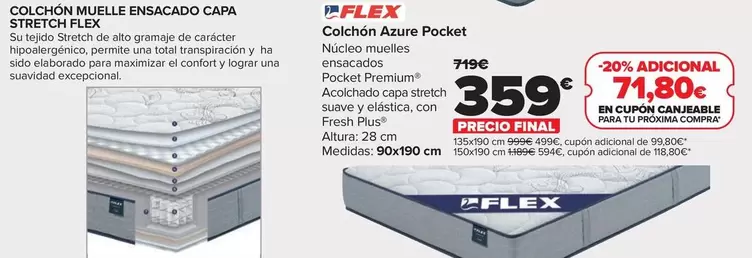 Flex - Colchon Azure Pocket