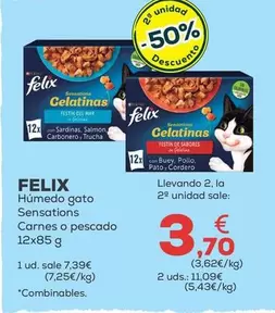 Felix - Humedo Gato Sensations Carnes O Pescado
