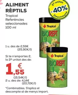 Tropical - Alimento Reptiles Referencias Seleccionadas 100 Ml 