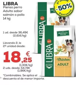 Libra - Pienso Perro Adulto Sabor Salmón O Pollo