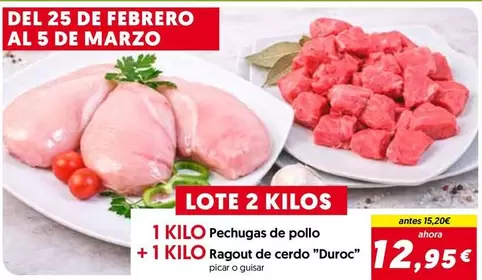 duroc - 1 Kilo Pechugas De Pollo + 1 Kilo Ragout De Cerdo ""