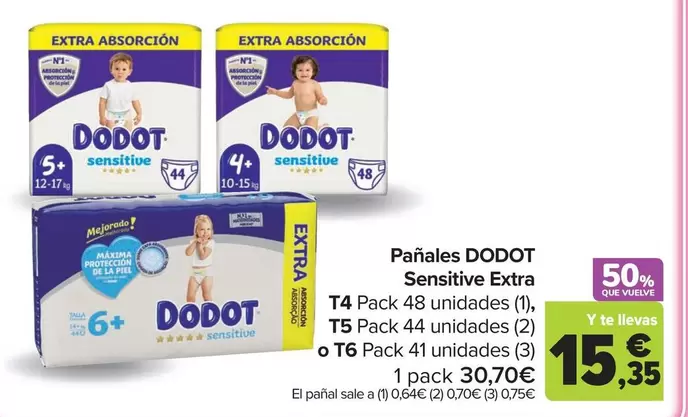 Dodot - Pañales Sensitive Extra