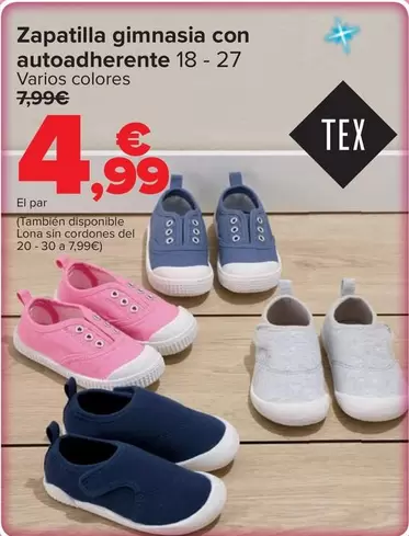 TEX - Zapatilla Gimnasia Con Autoadherente