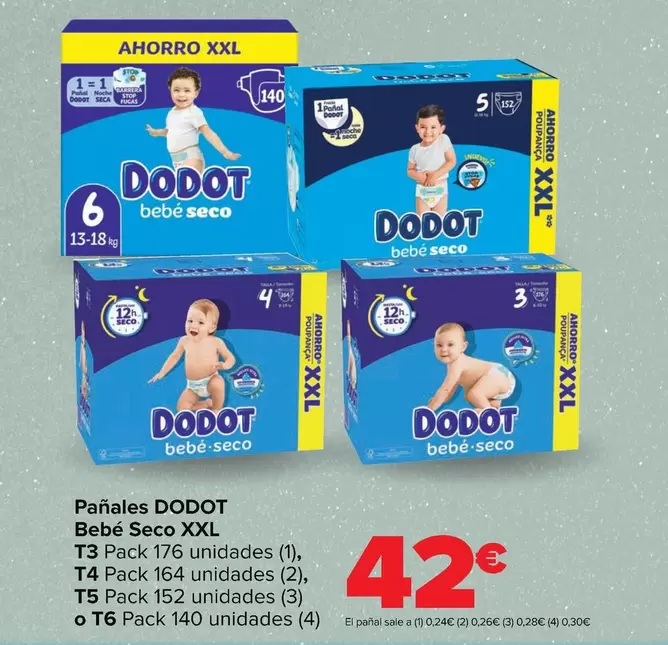 Dodot - Pañales Bebé Seco XXL