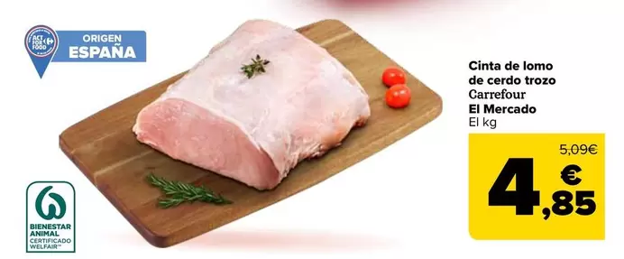 carrefour - Cinta De Lomo De Cerdo Trozo