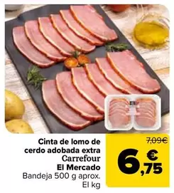 carrefour - Cinta De Lomo De Cerdo Adobada Extra El Mercado